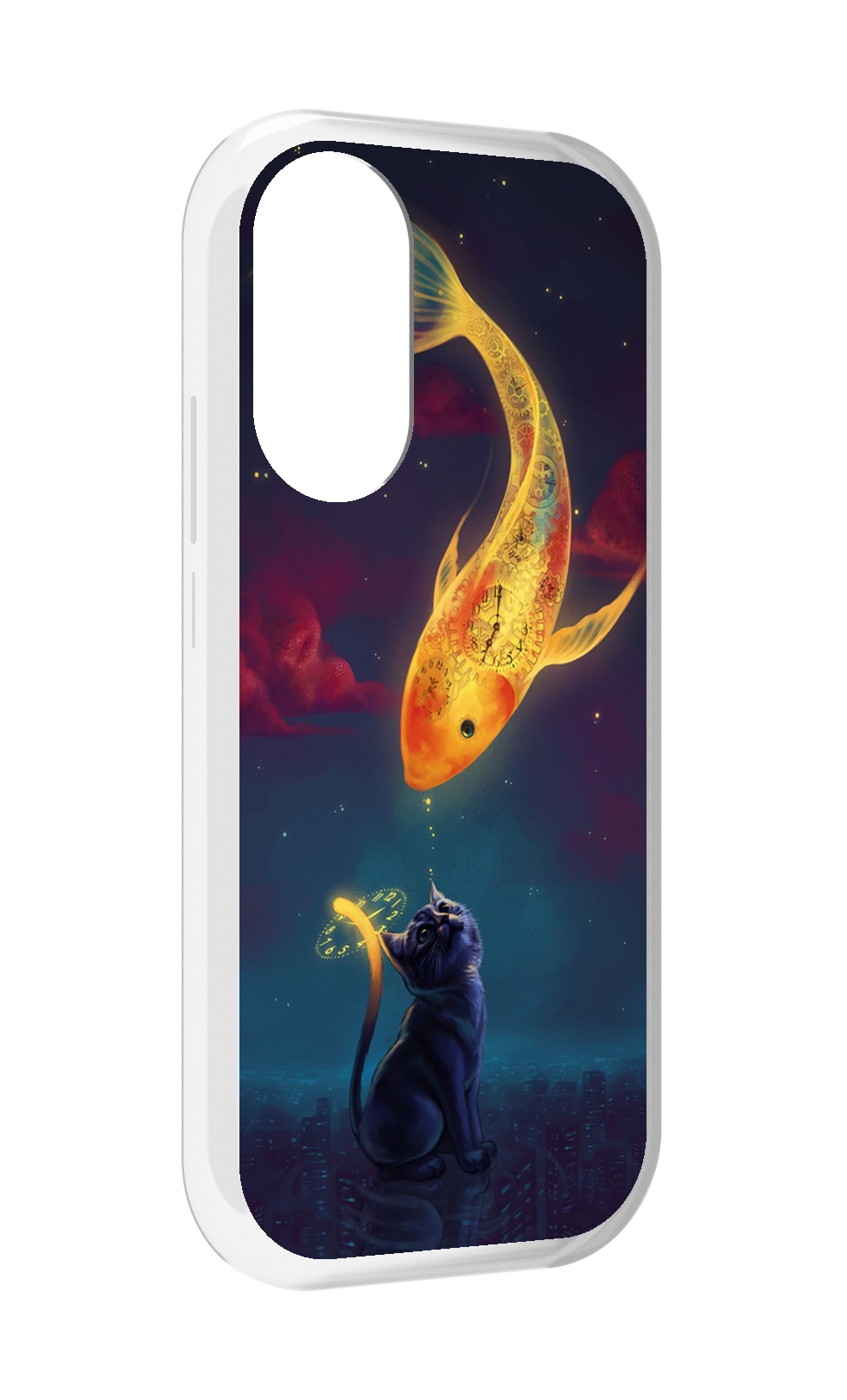 

Чехол MyPads золотая-рыбка-часовая для Honor X7, Прозрачный, Tocco