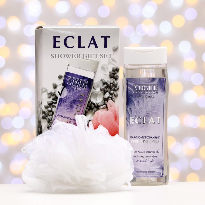 

Набор ORGANELL Eclat woman парфюмированный гель для душа 250 мл, мочалка