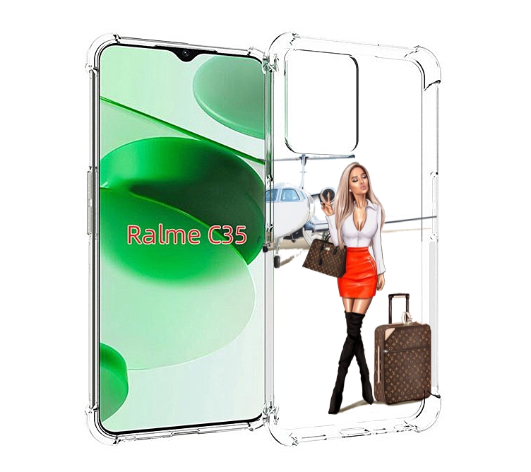 

Чехол MyPads Деловая-девушка женский для Realme C35 / Narzo 50A Prime, Прозрачный, Tocco