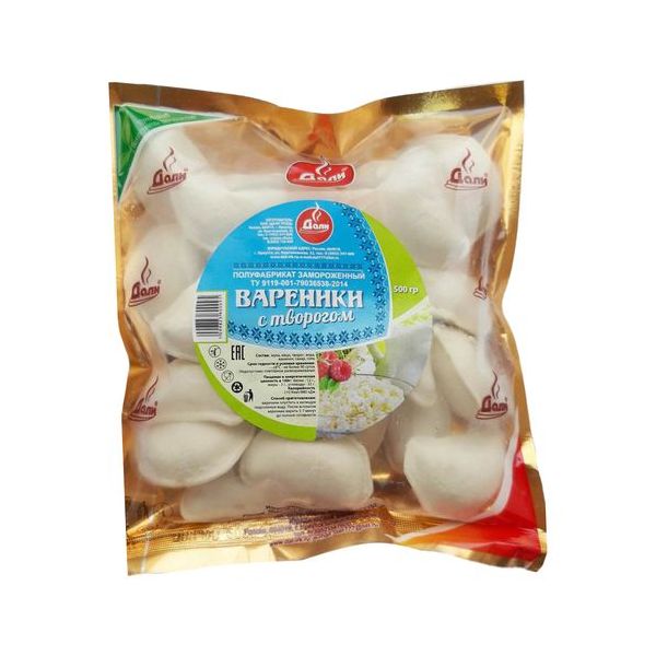 

Вареники с творогом +-500 г