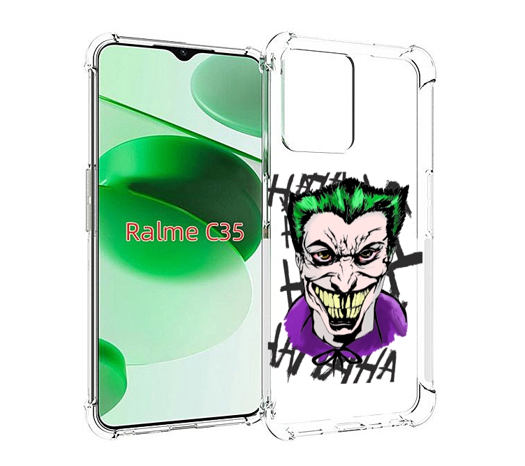 

Чехол MyPads Джокер-крейзи для Realme C35 / Narzo 50A Prime, Прозрачный, Tocco