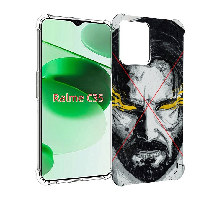 

Чехол MyPads Джон-Уик для Realme C35 / Narzo 50A Prime, Прозрачный, Tocco
