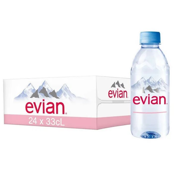 Вода минеральная питьевая Evian (Эвиан) 24 шт по 0,33 л пэт