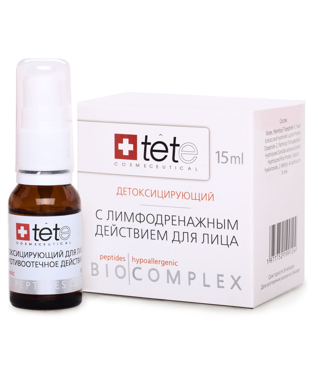 Биокомплекс детоксифицирующий с лимфодренажным действием TETe Cosmeceutical tete cosmeceutical лосьон косметический biocomplex detoxifying therapy 15