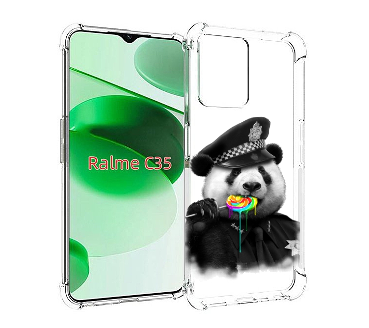 

Чехол MyPads Панда полиция для Realme C35 / Narzo 50A Prime, Прозрачный, Tocco