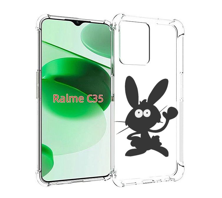 

Чехол MyPads Заяц для Realme C35 / Narzo 50A Prime, Прозрачный, Tocco