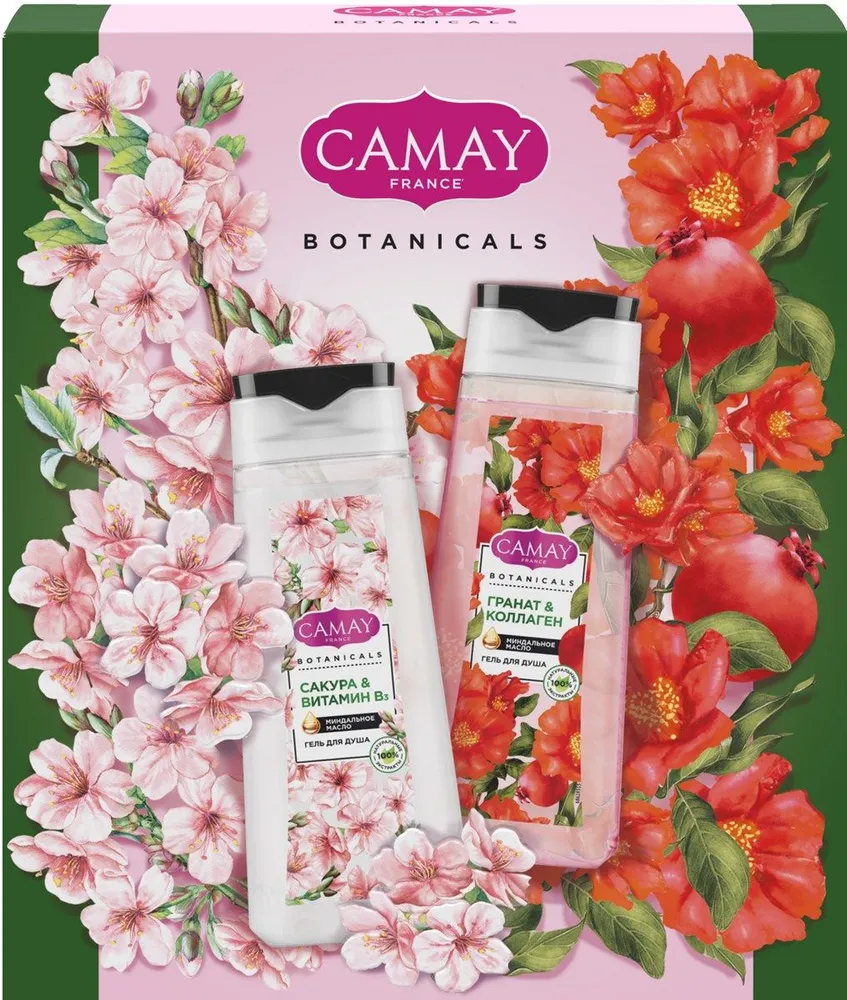 

Подарочный набор Camay Botanicals: гель для душа 2 шт, по 250 мл