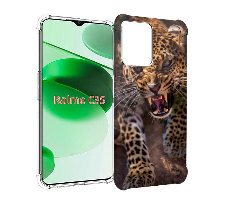 

Чехол MyPads Злой-гепард для Realme C35 / Narzo 50A Prime, Прозрачный, Tocco