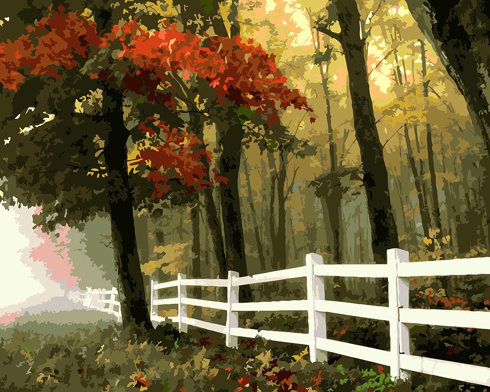 Картина по номерам Selfica Осенний лес 50х40 см