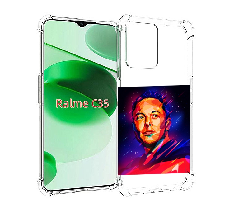 

Чехол MyPads Илон-Маск для Realme C35 / Narzo 50A Prime, Прозрачный, Tocco