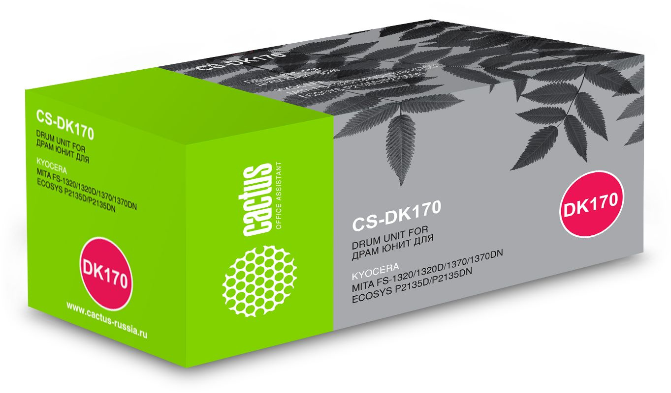 

Драм-картридж для лазерного принтера CACTUS DK-170 черный, совместимый, DK-170