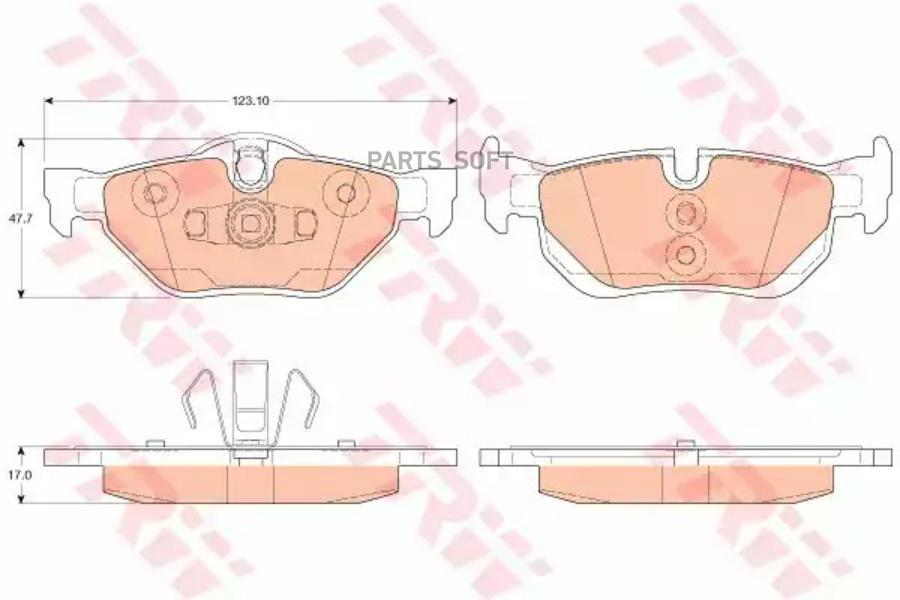 

Тормозные колодки TRW/Lucas задние для BMW E87, E82, E88, X1 2004- GDB2050