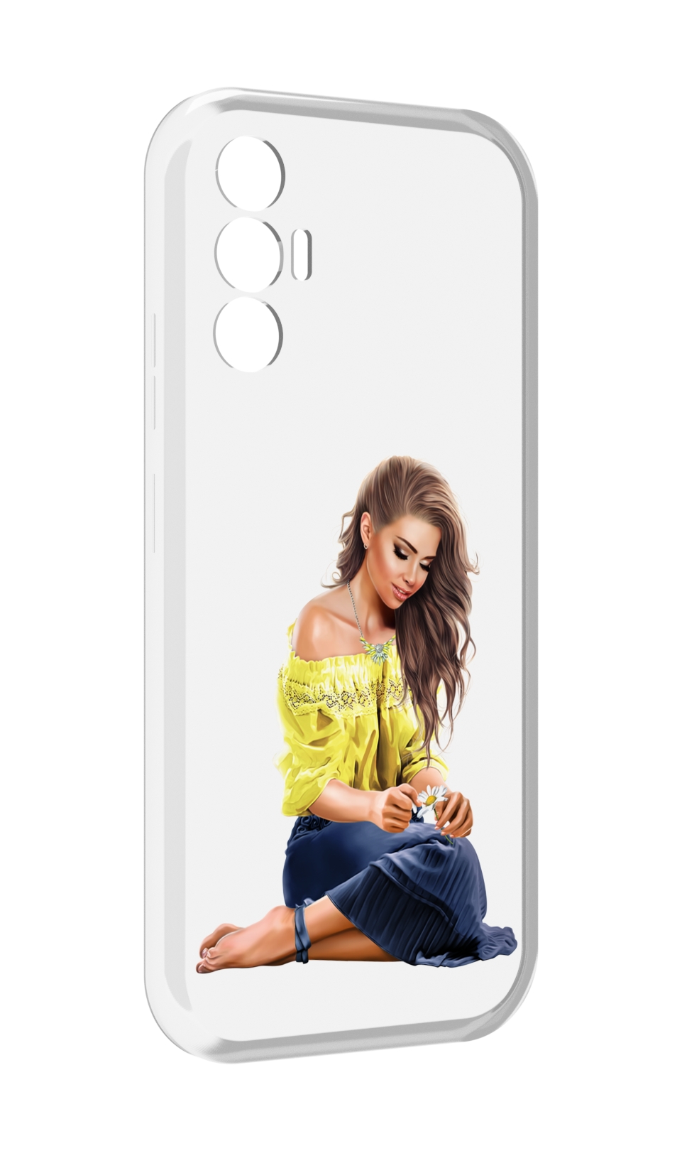 

Чехол MyPads миленькая-девочка женский для Tecno Pova 3, Прозрачный, Tocco
