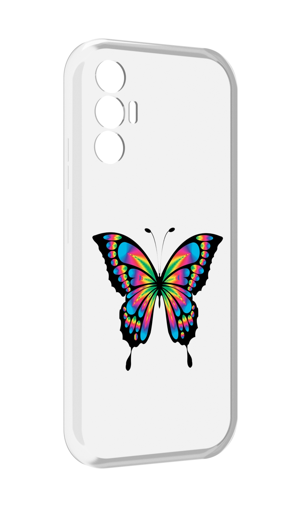 

Чехол MyPads мини-бабочка для Tecno Pova 3, Прозрачный, Tocco