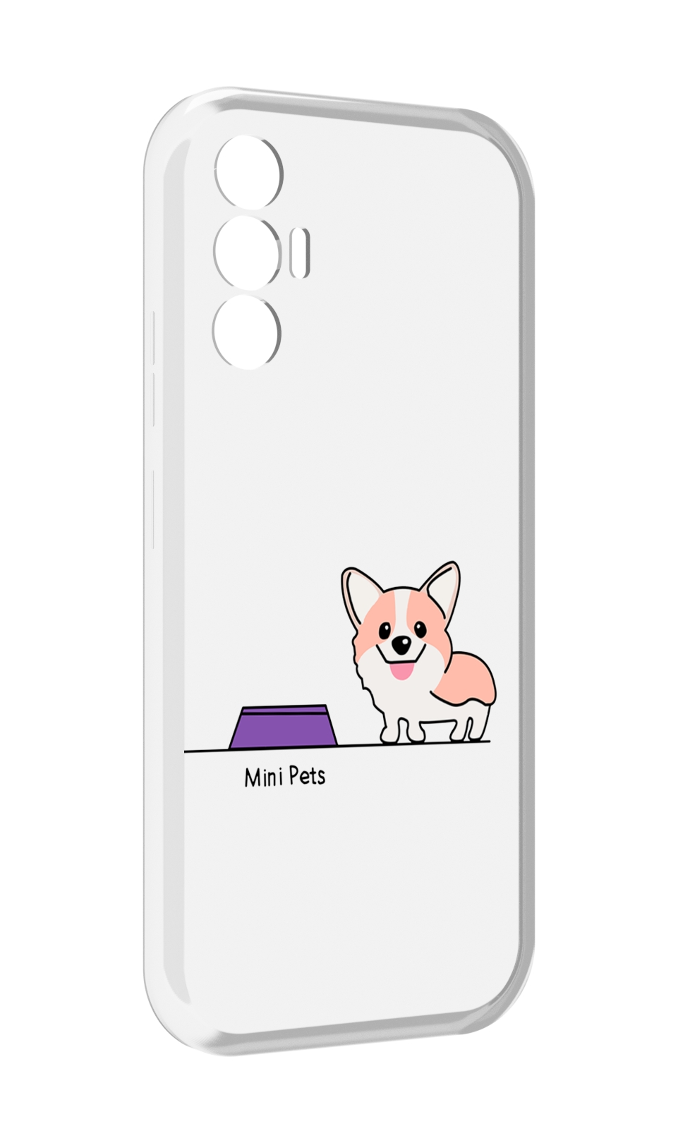 

Чехол MyPads мини-питомец детский для Tecno Pova 3, Прозрачный, Tocco
