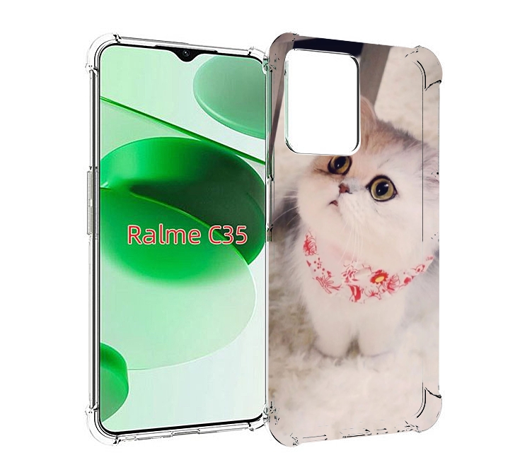 

Чехол MyPads Котеночек женский для Realme C35 / Narzo 50A Prime, Прозрачный, Tocco