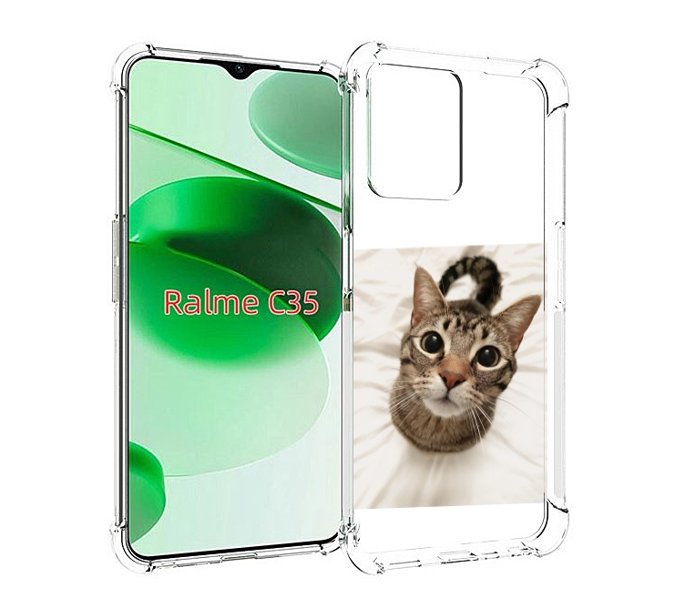 

Чехол MyPads Котик для Realme C35 / Narzo 50A Prime, Прозрачный, Tocco