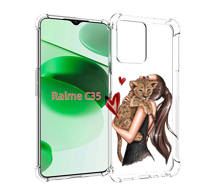 

Чехол MyPads Кошачья-любовь для Realme C35 / Narzo 50A Prime, Прозрачный, Tocco