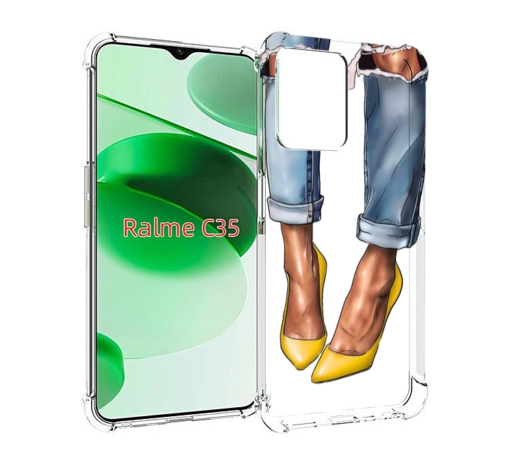 

Чехол MyPads Красивые-туфли для Realme C35 / Narzo 50A Prime, Прозрачный, Tocco