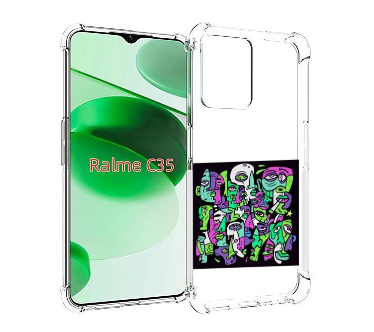 

Чехол MyPads Кривой эфир ATL для Realme C35 / Narzo 50A Prime, Прозрачный, Tocco