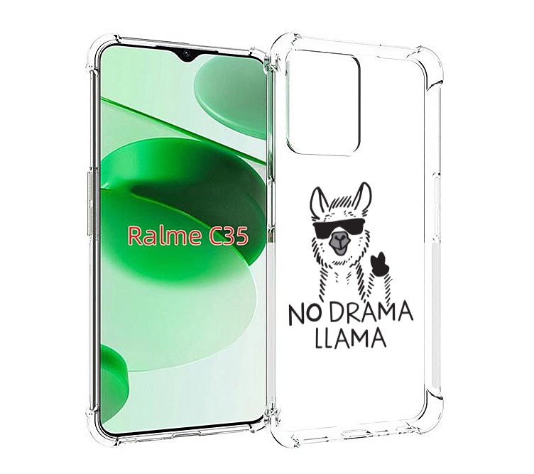

Чехол MyPads Лама для Realme C35 / Narzo 50A Prime, Прозрачный, Tocco