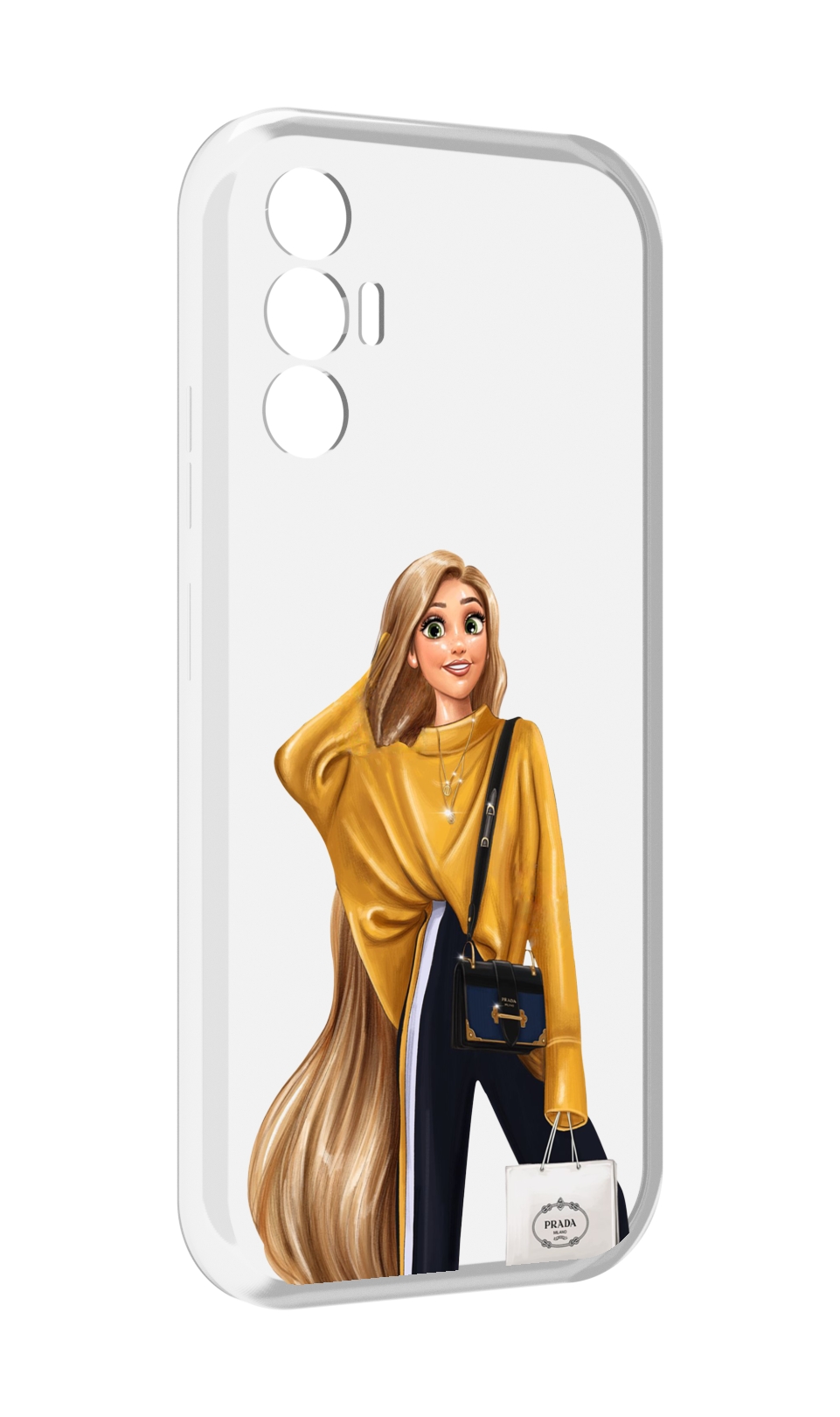 

Чехол MyPads модная-рапунсель женский для Tecno Pova 3, Прозрачный, Tocco