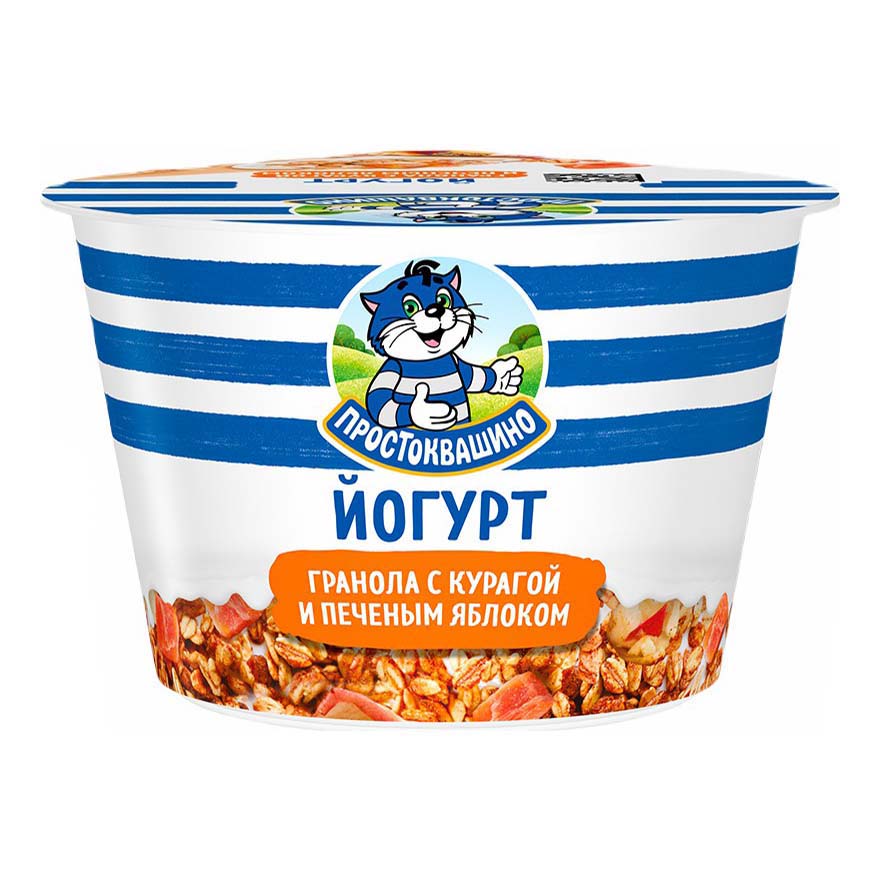 

Йогурт Простоквашино с гранолой, курагой и печёным яблоком, 2,9%, 132 г