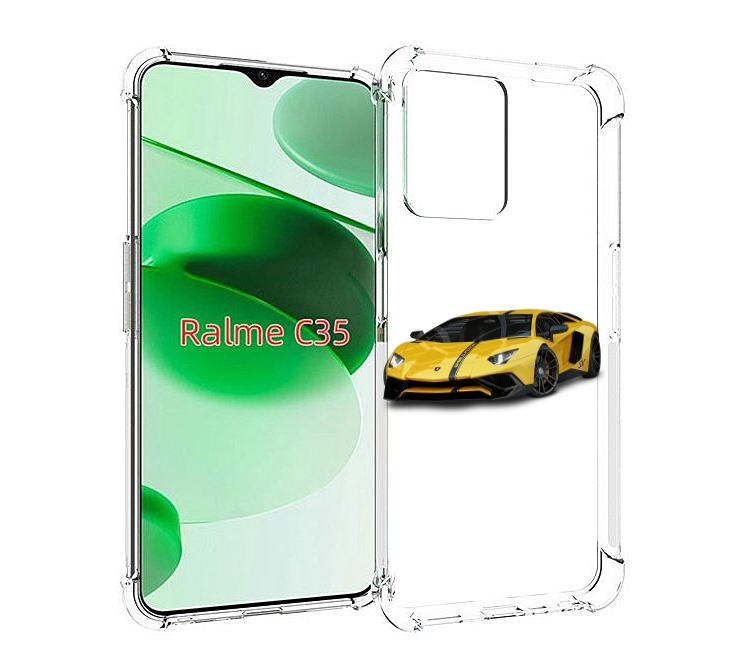 

Чехол MyPads Ламбо мужской для Realme C35 / Narzo 50A Prime, Прозрачный, Tocco