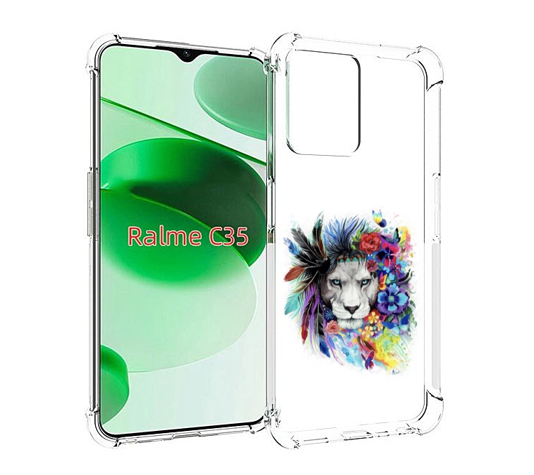 

Чехол MyPads Лев 2 для Realme C35 / Narzo 50A Prime, Прозрачный, Tocco