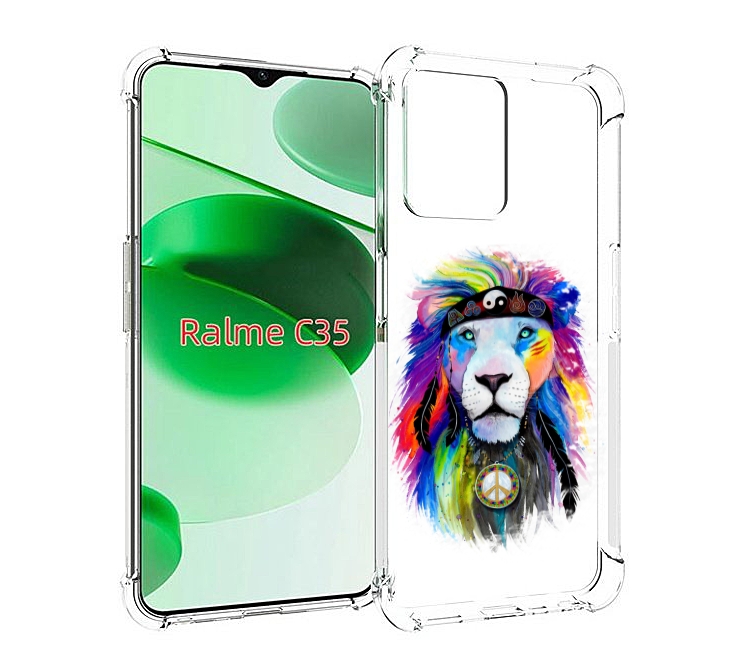 

Чехол MyPads Лев 3 для Realme C35 / Narzo 50A Prime, Прозрачный, Tocco