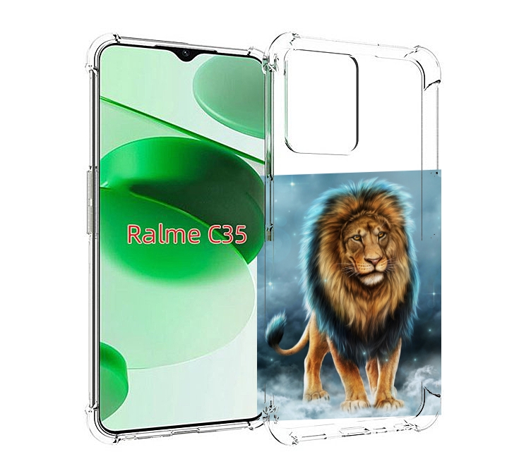 

Чехол MyPads Лев-в-тумане для Realme C35 / Narzo 50A Prime, Прозрачный, Tocco