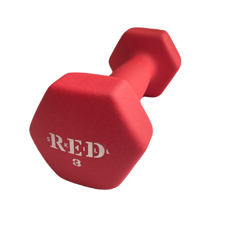 Неразборная гантель неопреновая Red Skill 1 x 3 кг, красный