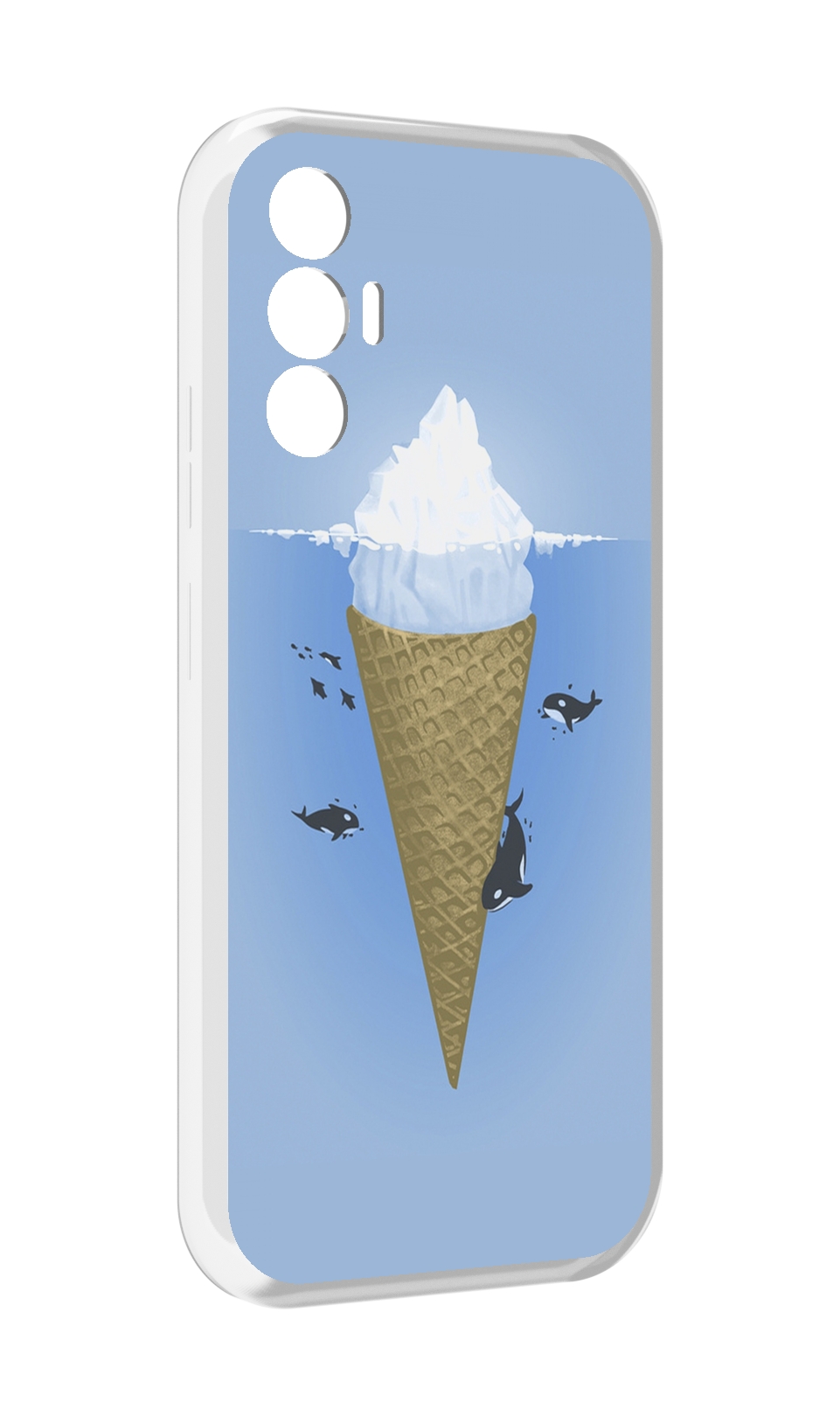 

Чехол MyPads мороженное-у-косаток для Tecno Pova 3, Прозрачный, Tocco