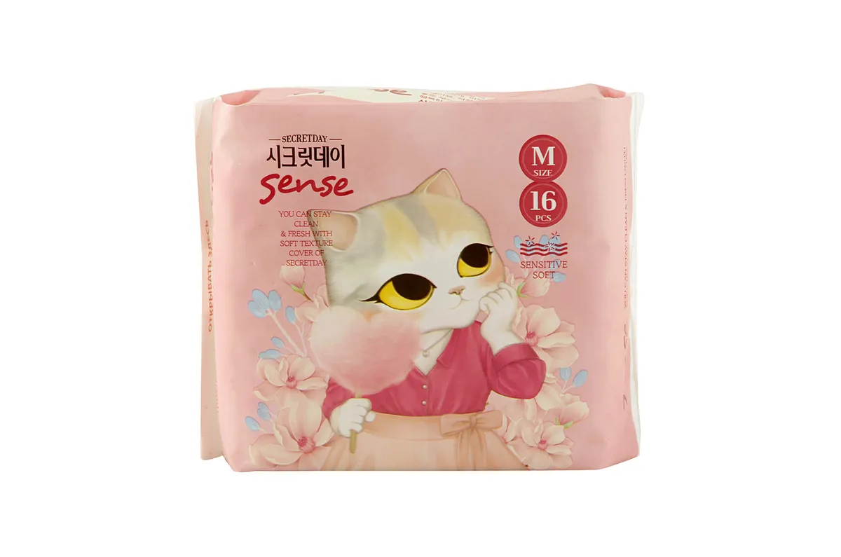 

Ультратонкие дышащие прокладки Secretday Sense Medium 16 шт. 24,5 cм