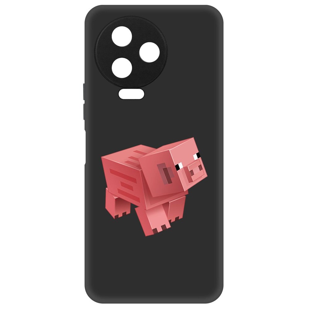 

Чехол-накладка Софт Minecraft-Свинка для Infinix Note 12 2023 (G99), Черный, 418249