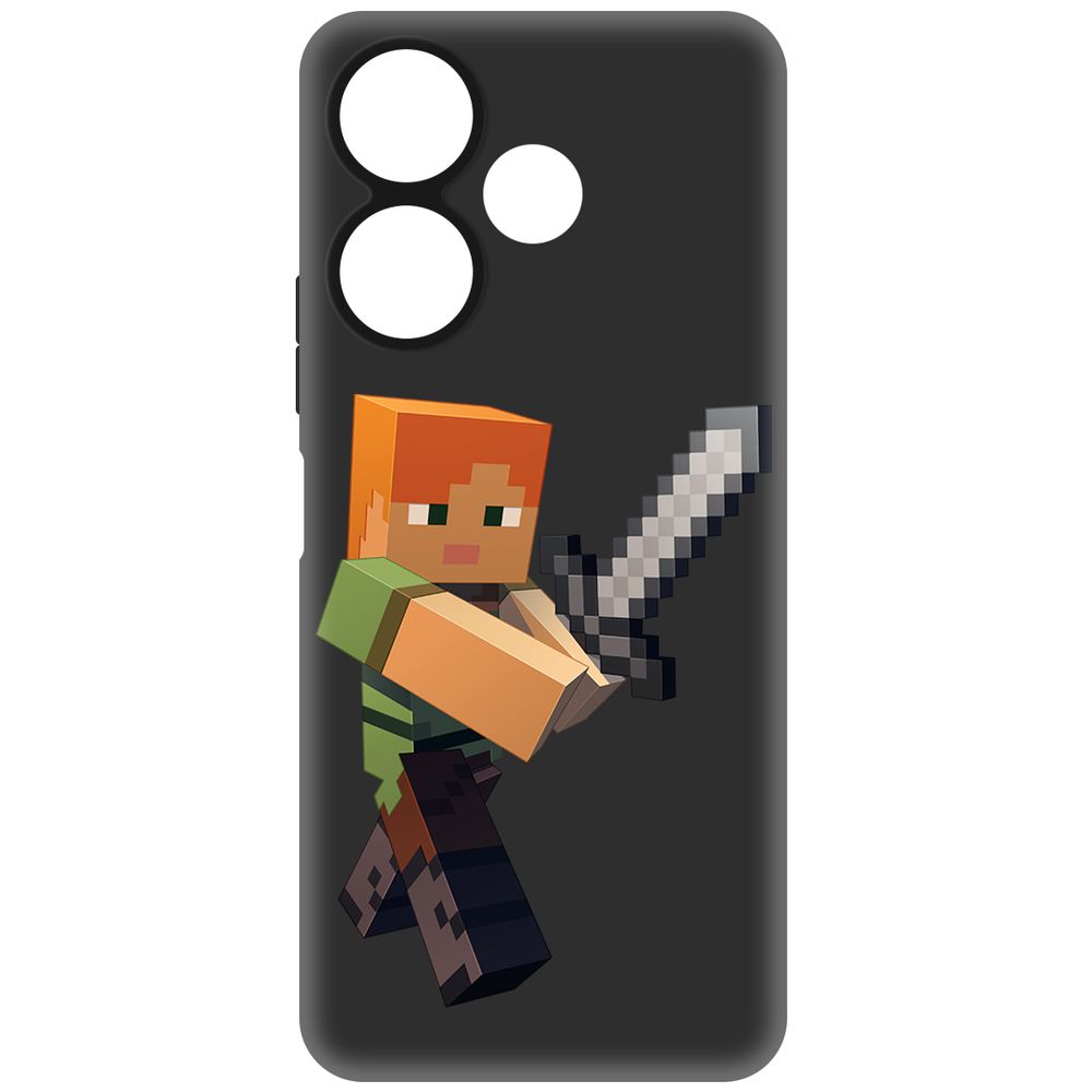 

Чехол-накладка Krutoff Soft Case Minecraft-Алекс для Xiaomi Redmi 13 черный