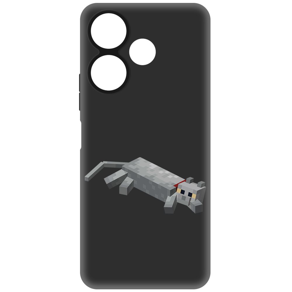 

Чехол-накладка Krutoff Soft Case Minecraft-Кошка для Xiaomi Redmi 13 черный