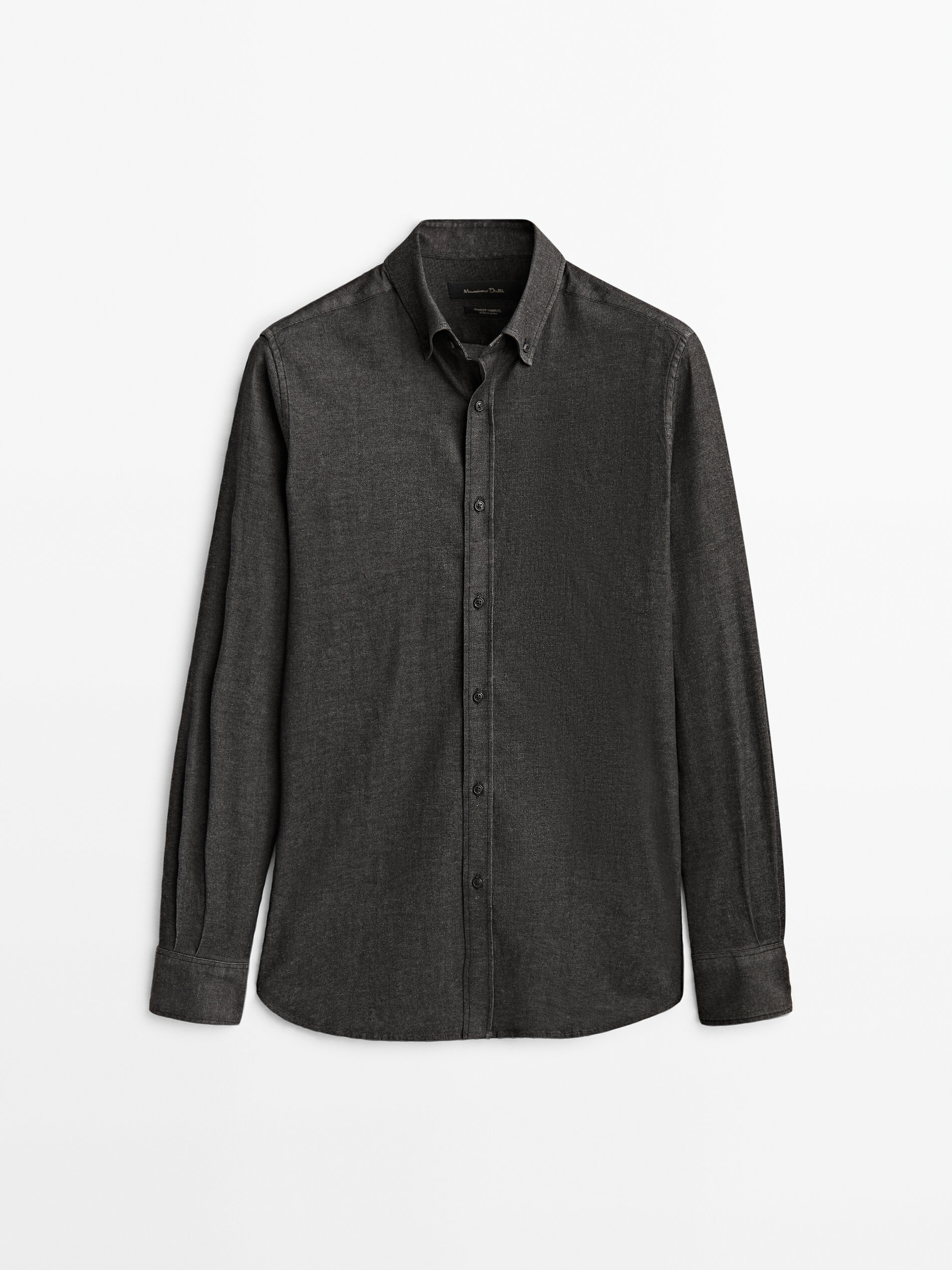 

Рубашка мужская Massimo Dutti 00120320800 черная 2XL, 00120320800