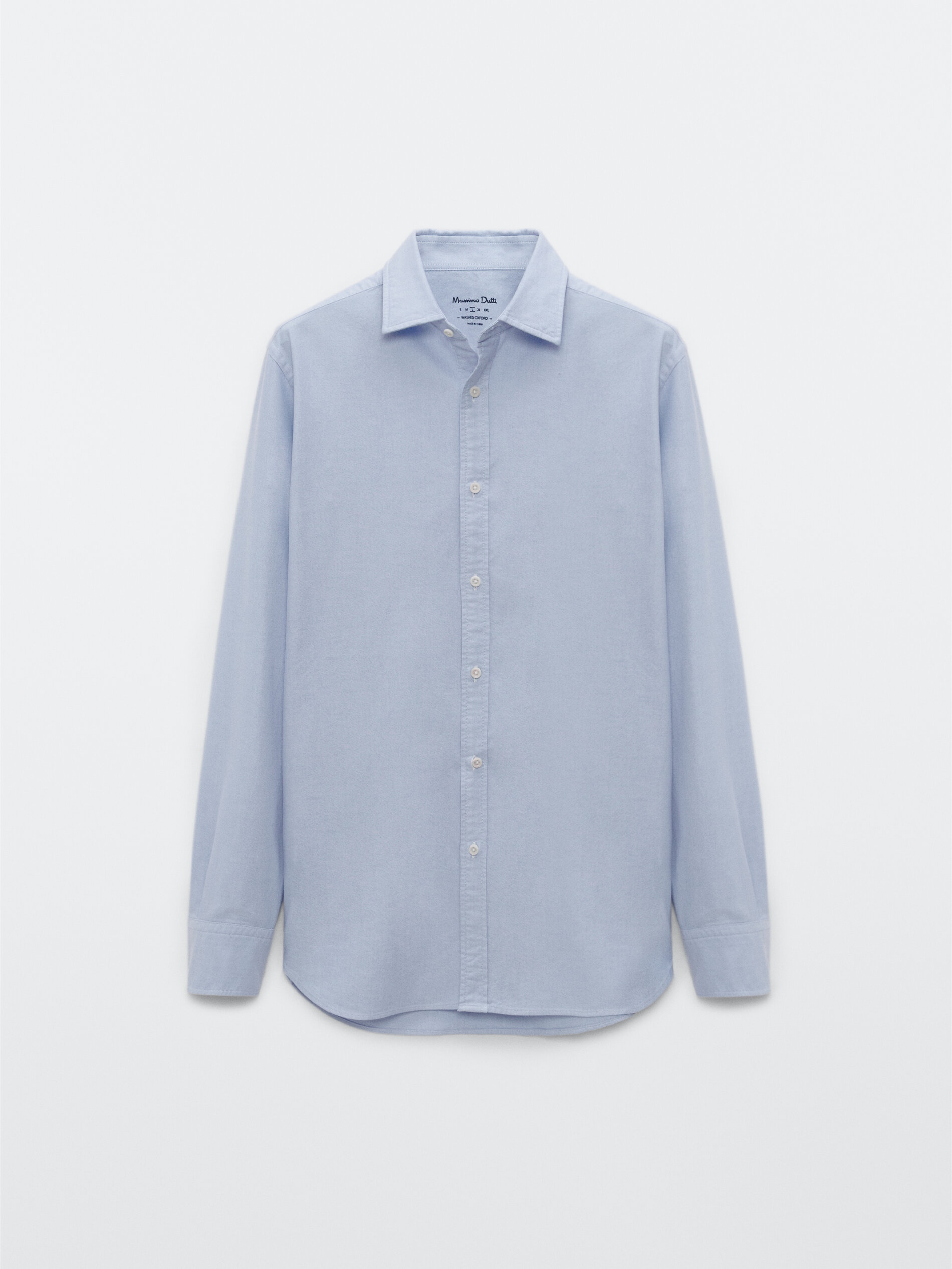 

Рубашка мужская Massimo Dutti 00167221403 голубая XL, 00167221403
