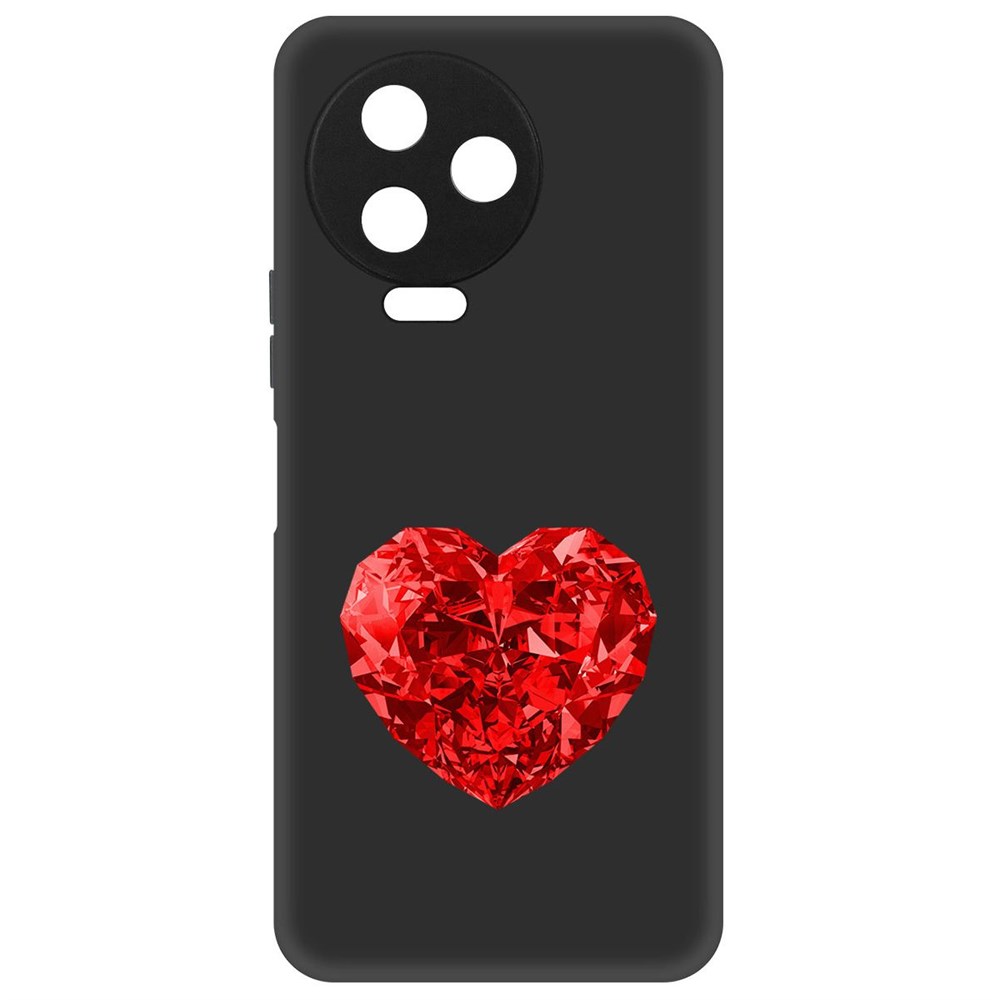

Чехол-накладка Софт Рубиновое сердце для Infinix Note 12 2023 (G99), Черный, 418281