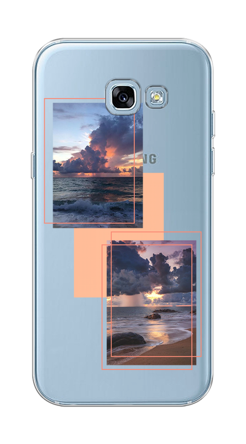 

Чехол на Samsung Galaxy A5 2017 "Sky collage", Розовый;прозрачный;синий, 20650-1