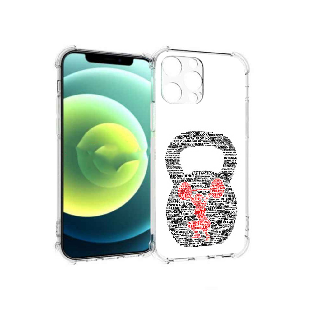 

Чехол MyPads Tocco для Apple iPhone 13 Pro бодибилдинг гиря из слов (PT163086.612.232), Прозрачный, Tocco