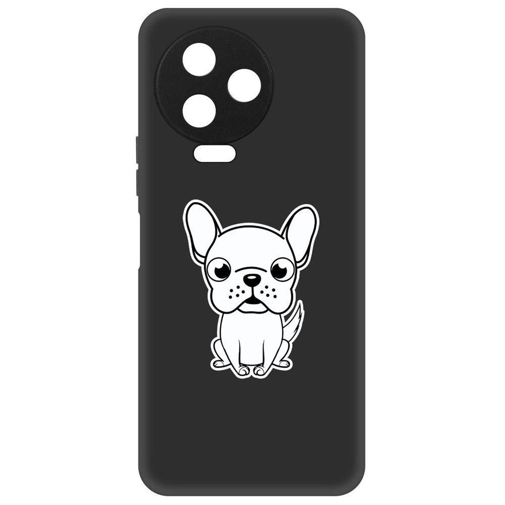 

Чехол-накладка Софт Черно-белый щенок для Infinix Note 12 2023 (G99), Черный, 418294