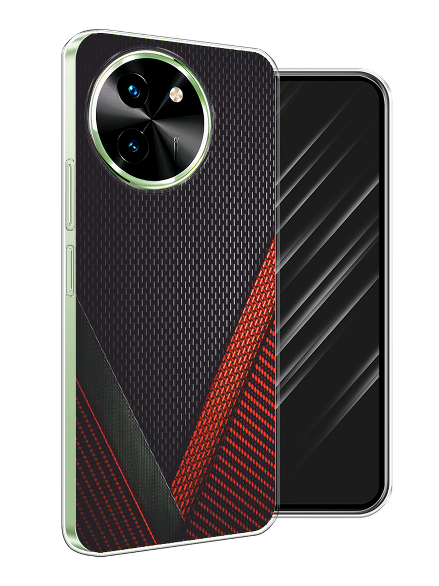 

Чехол Awog на Vivo T3x/Y38 5G "Красный карбон", Черный;красный, 2610650-1