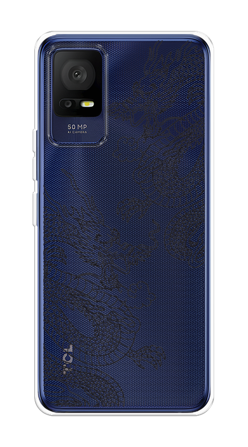 

Чехол на TCL 408 "Два китайских дракона", Серый;черный, 291350-1