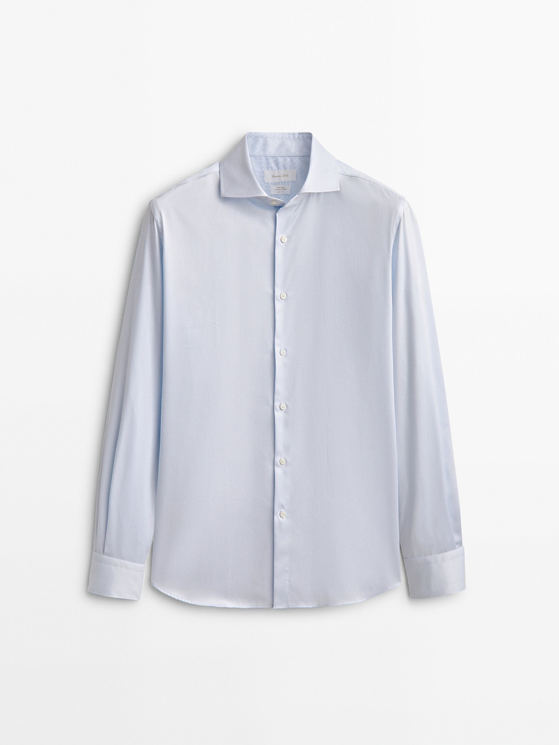 

Рубашка мужская Massimo Dutti 00130361403 голубая 42, 00130361403