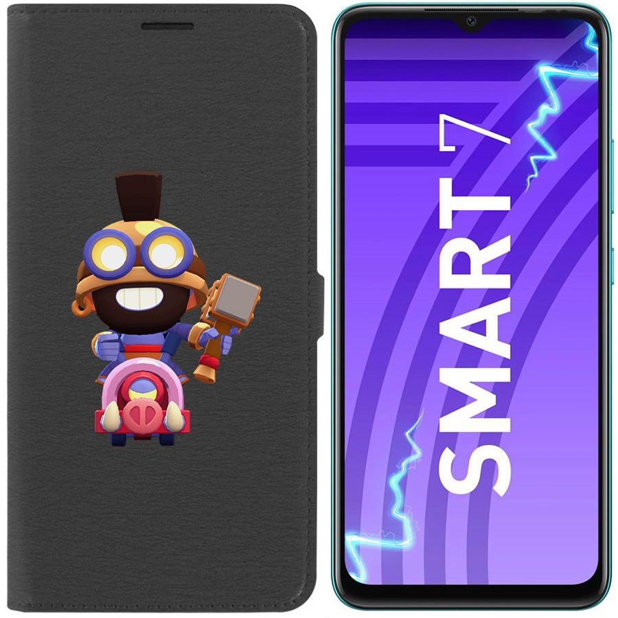 

Чехол-книжка Эко для Infinix Smart 7 Brawl Stars-Карл Всадник на кабане
