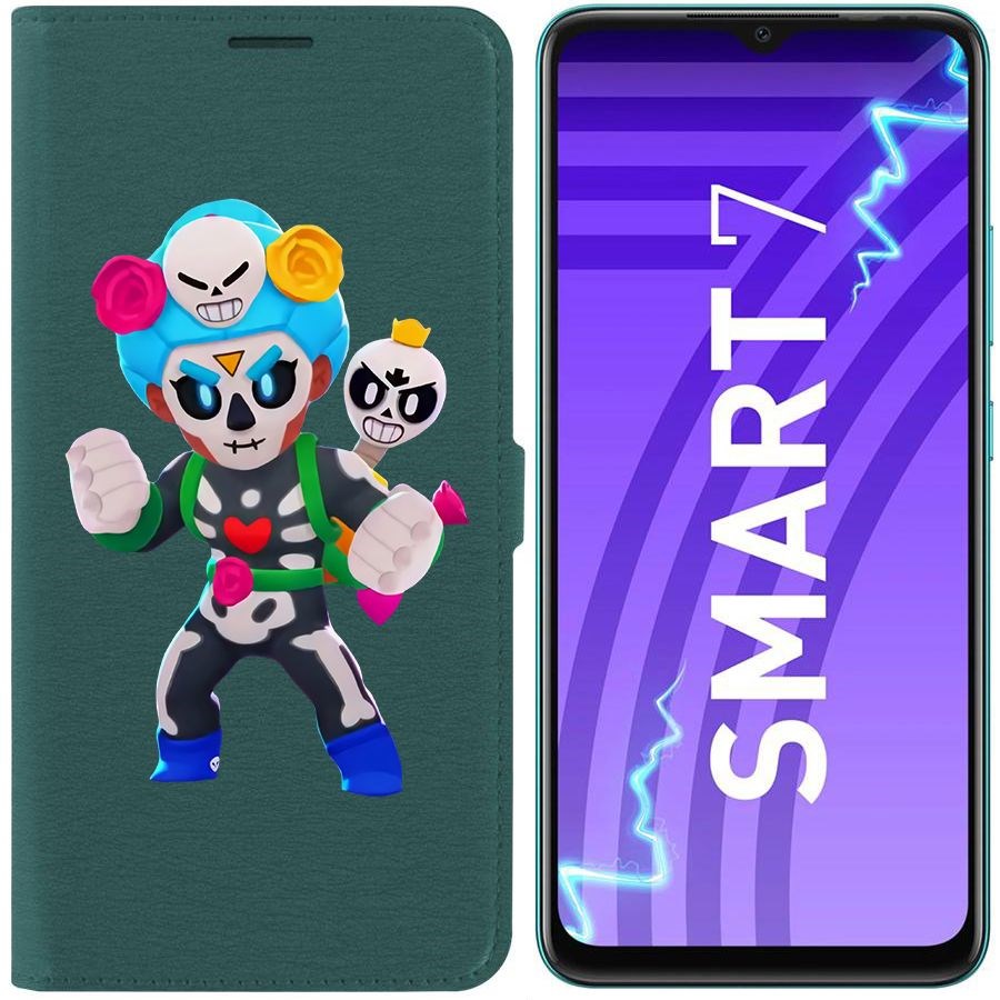 

Чехол-книжка Эко для Infinix Smart 7 Brawl Stars-Хэллоуинская Роза