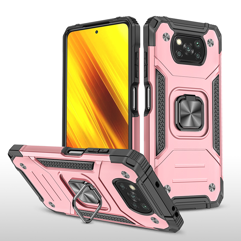 фото Противоударный чехол legion case для xiaomi poco x3 pro/poco x3 (розовый) black panther