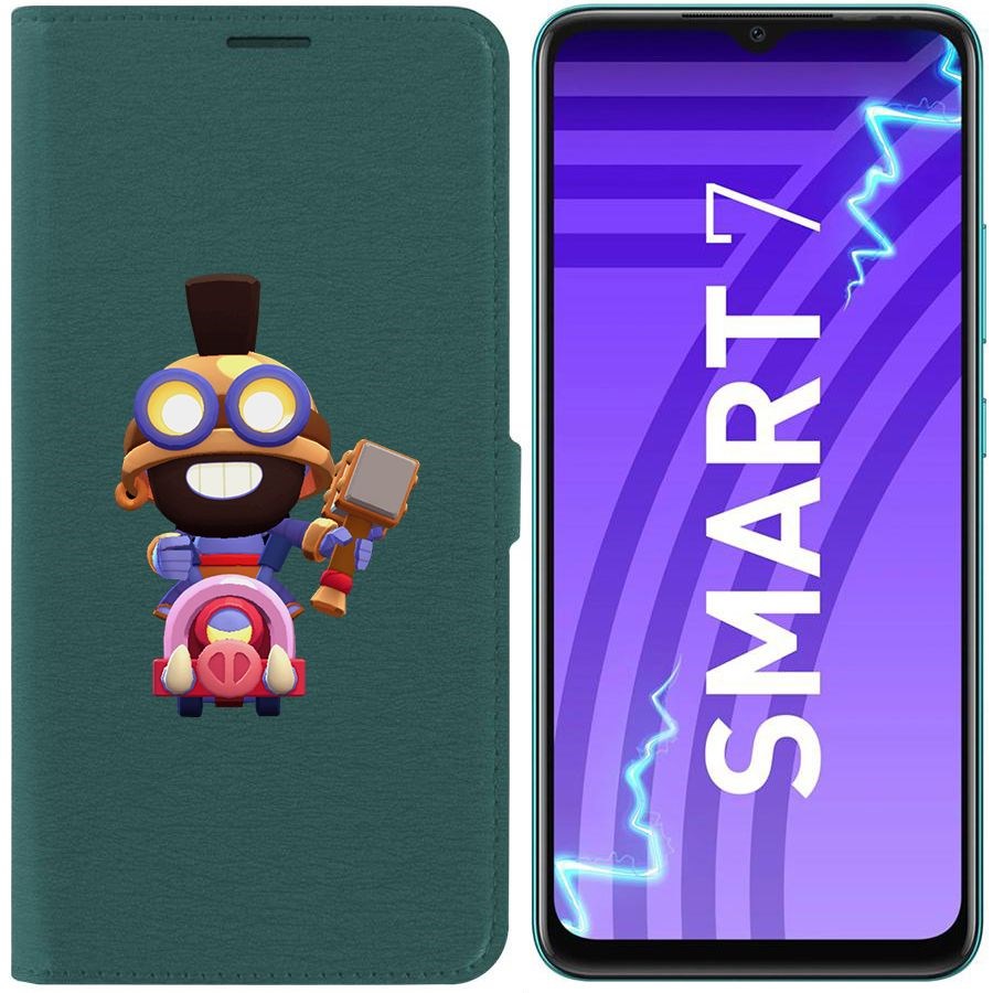 

Чехол-книжка Эко для Infinix Smart 7 Brawl Stars-Карл Всадник на кабане